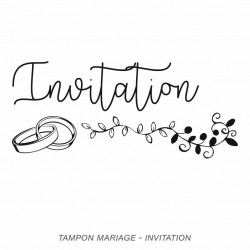 Tampon mariage  invitation