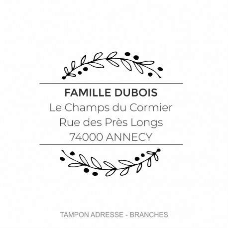 Tampon adresse "Branches"