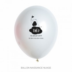 Ballons personnalisés - Naissance nuage